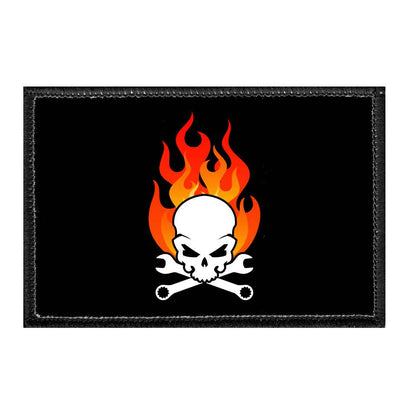 Skull With Tools - Removable Patch - Pull Patch - Removable Patches That Stick To Your Gear