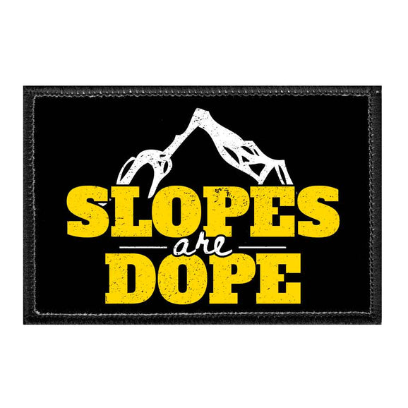 Slopes Are Dope - Removable Patch - Pull Patch - Removable Patches For Authentic Flexfit and Snapback Hats