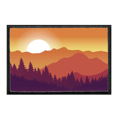 Smokey Mountain Sunset - Removable Patch - Pull Patch - Removable Patches That Stick To Your Gear