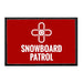 Snowboard Patrol - Removable Patch - Pull Patch - Removable Patches For Authentic Flexfit and Snapback Hats