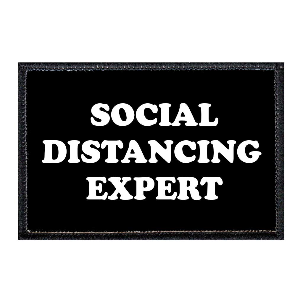 Social Distancing Expert - Removable Patch - Pull Patch - Removable Patches For Authentic Flexfit and Snapback Hats