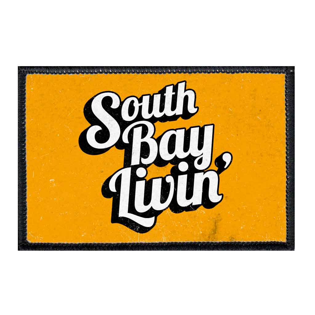 South Bay Livin' - Orange - Removable Patch - Pull Patch - Removable Patches For Authentic Flexfit and Snapback Hats