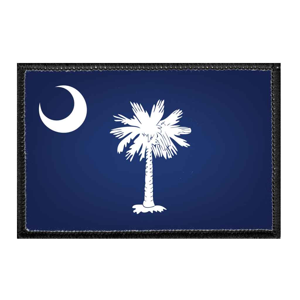 South Carolina State Flag - Color - Removable Patch - Pull Patch - Removable Patches For Authentic Flexfit and Snapback Hats