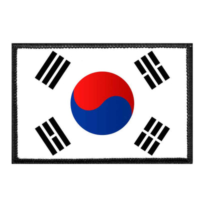 South Korea Flag - Color - Removable Patch - Pull Patch - Removable Patches For Authentic Flexfit and Snapback Hats