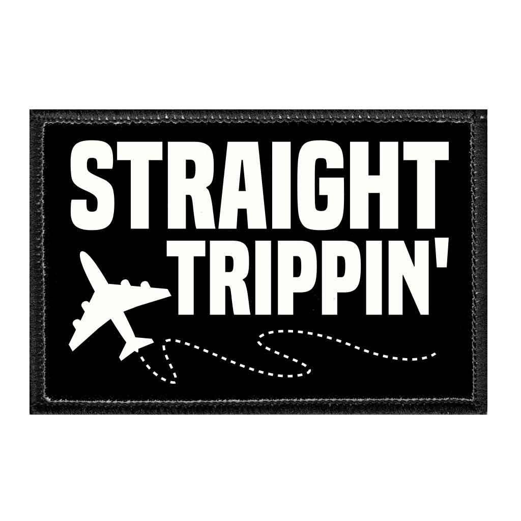 Straight Trippin' - Plane - Removable Patch - Pull Patch - Removable Patches For Authentic Flexfit and Snapback Hats