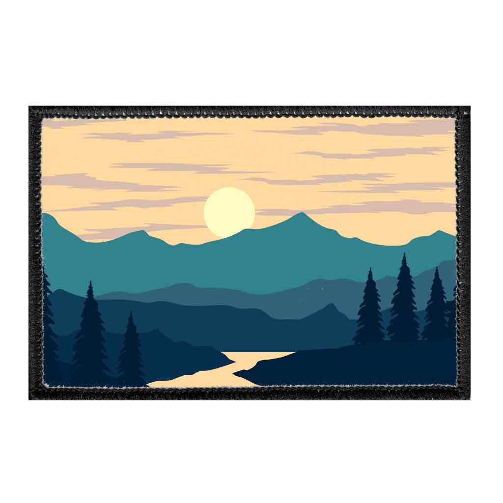 Sunrise On The Mountains - Removable Patch - Pull Patch - Removable Patches That Stick To Your Gear