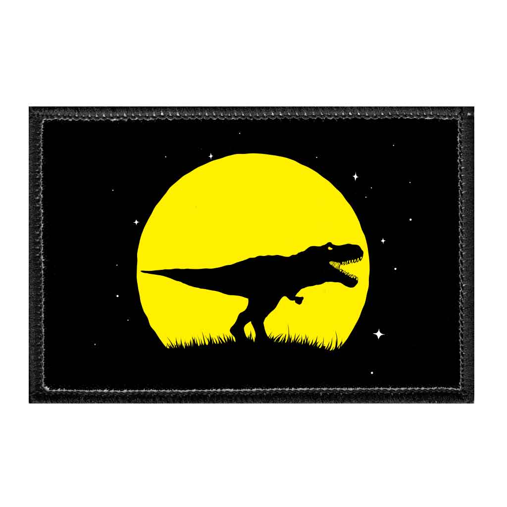 T-Rex At Night - Removable Patch - Pull Patch - Removable Patches For Authentic Flexfit and Snapback Hats