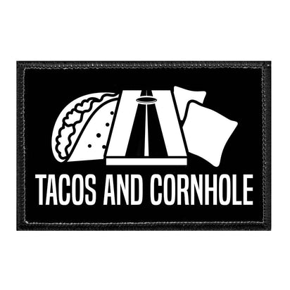 Tacos And Cornhole - Removable Patch - Pull Patch - Removable Patches For Authentic Flexfit and Snapback Hats
