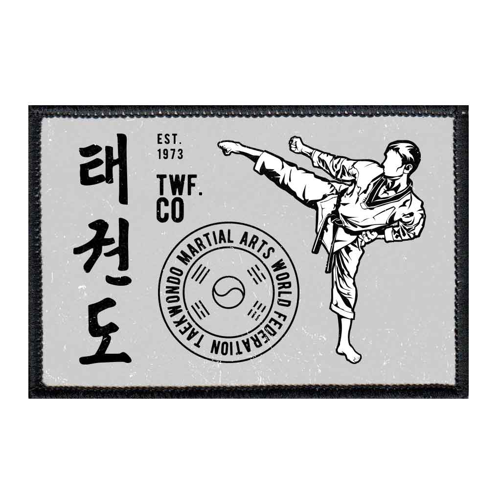 Taekwondo Martial Arts World Federation - Removable Patch - Pull Patch - Removable Patches For Authentic Flexfit and Snapback Hats
