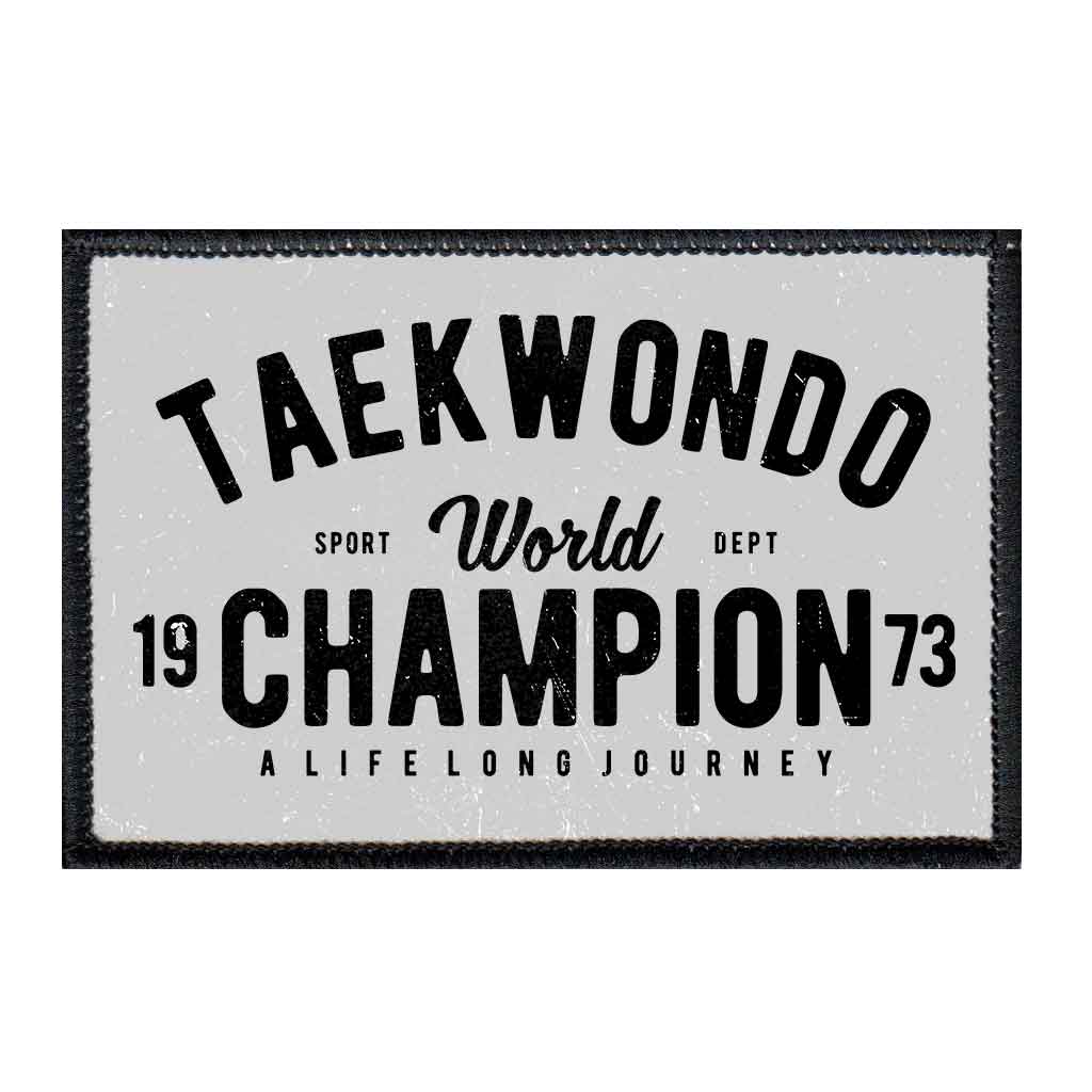 Taekwondo World Champion 1973 - Removable Patch - Pull Patch - Removable Patches For Authentic Flexfit and Snapback Hats