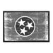 Tennessee State Flag - Black and White - Distressed - Removable Patch - Pull Patch - Removable Patches For Authentic Flexfit and Snapback Hats