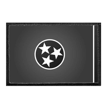 Tennessee State Flag - Black and White - Removable Patch - Pull Patch - Removable Patches For Authentic Flexfit and Snapback Hats