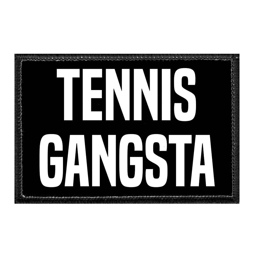 Tennis Gangsta - Removable Patch - Pull Patch - Removable Patches For Authentic Flexfit and Snapback Hats