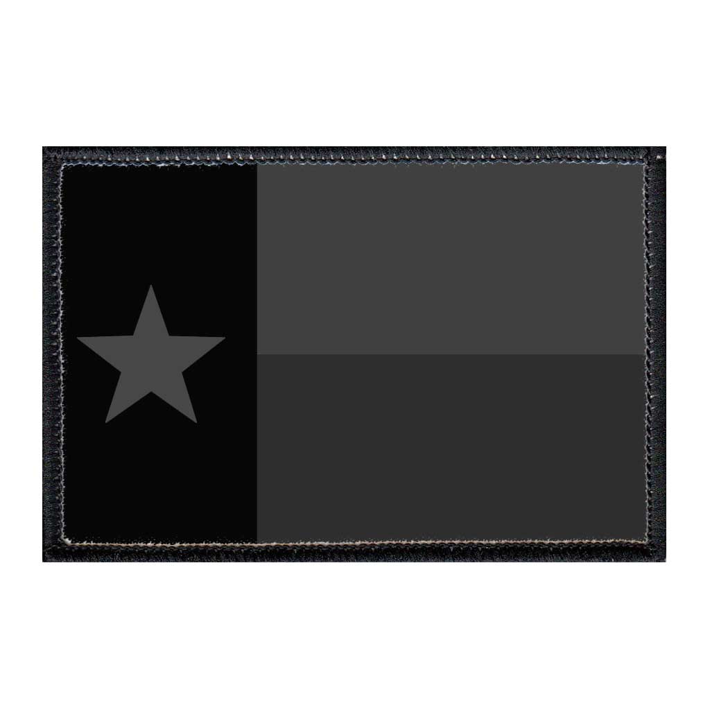 Texas State Flag - Blackout - Removable Patch - Pull Patch - Removable Patches For Authentic Flexfit and Snapback Hats