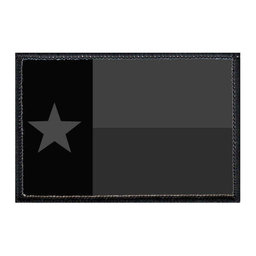 Texas State Flag - Blackout - Removable Patch - Pull Patch - Removable Patches For Authentic Flexfit and Snapback Hats