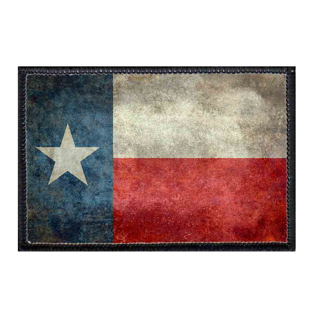 Texas State Flag - Distressed - Color- Patch - Pull Patch - Removable Patches For Authentic Flexfit and Snapback Hats