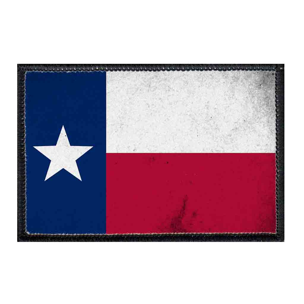 Texas State Flag - Distressed - Color- Patch - Pull Patch - Removable Patch - For Authentic Flexfit and Snapback Hats