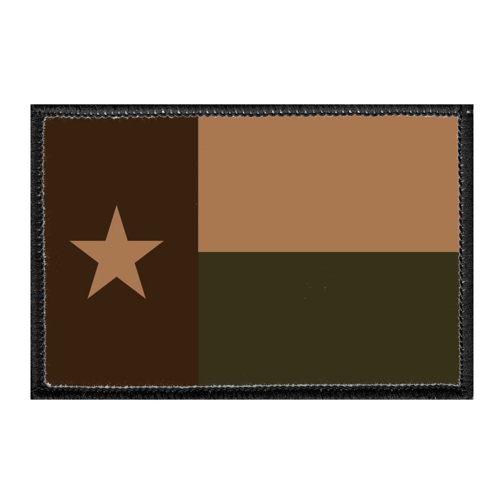 Texas State Flag - Multi-Tan - Removable Patch - Pull Patch - Removable Patches For Authentic Flexfit and Snapback Hats