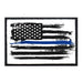 Thin Blue Line - Black and White Distressed - Patch - Pull Patch - Removable Patches For Authentic Flexfit and Snapback Hats