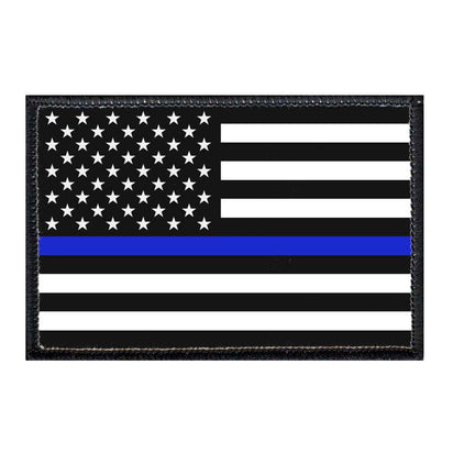 Thin Blue Line - Removable Patch - Pull Patch - Removable Patches For Authentic Flexfit and Snapback Hats