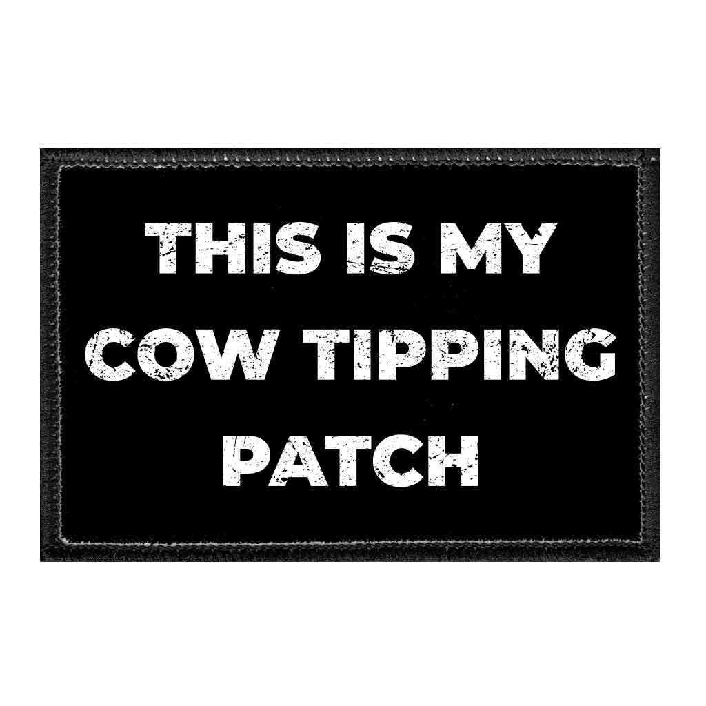 This is My Cow Tipping Patch - Removable Patch - Pull Patch - Removable Patches For Authentic Flexfit and Snapback Hats