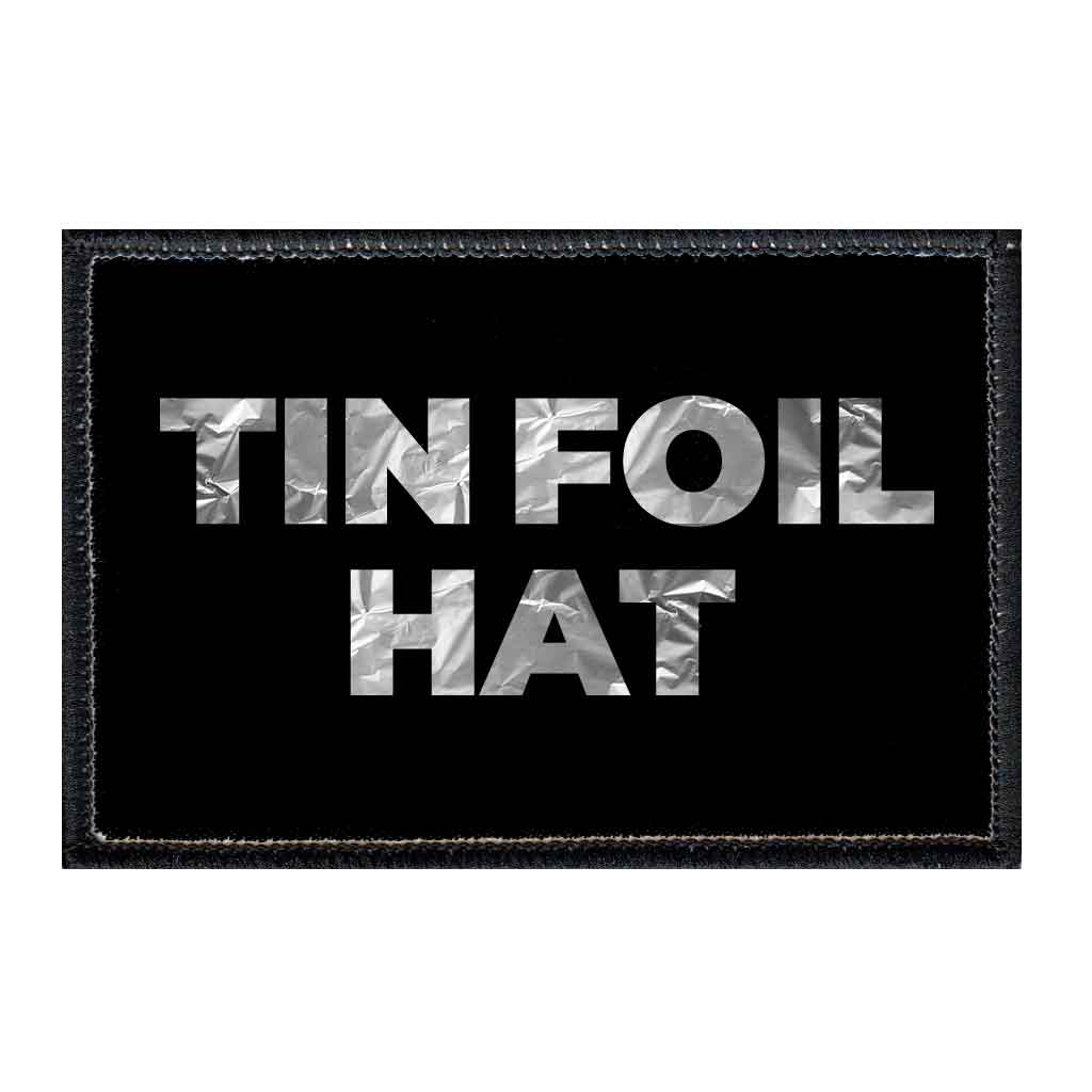 Tin Foil Hat - Patch - Pull Patch - Removable Patches For Authentic Flexfit and Snapback Hats