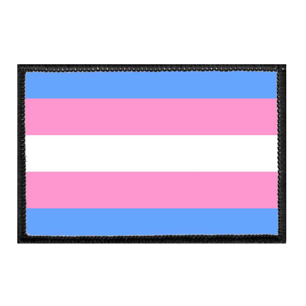 Trans Pride Flag - Removable Patch - Pull Patch - Removable Patches For Authentic Flexfit and Snapback Hats