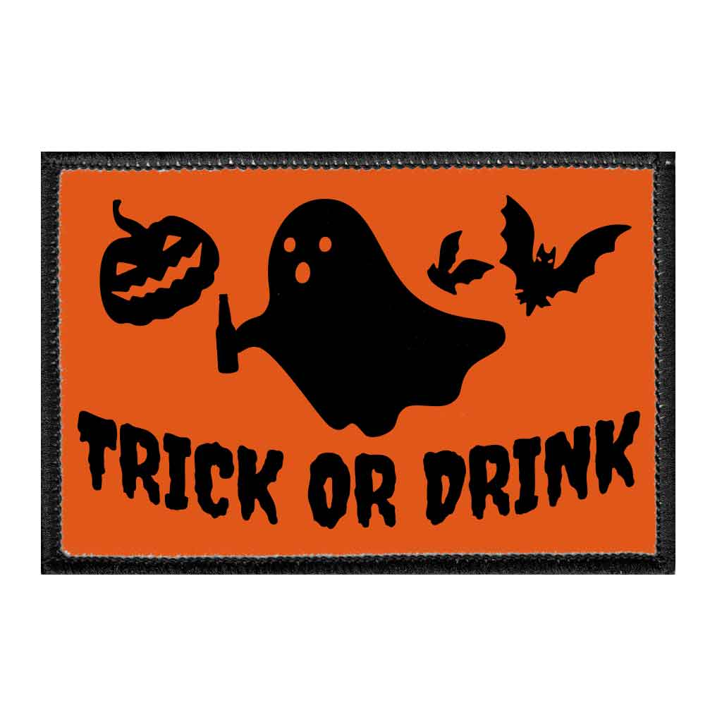 Trick Or Drink - Removable Patch - Pull Patch - Removable Patches For Authentic Flexfit and Snapback Hats