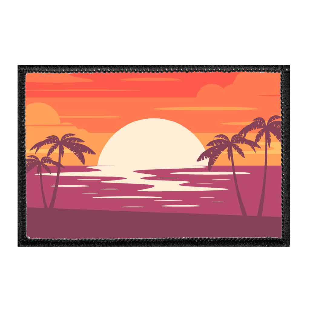 Tropical Sunset - Removable Patch - Pull Patch - Removable Patches That Stick To Your Gear