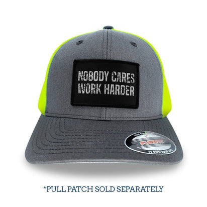 Black - Trucker Mesh Flexfit Hat by Pull Patch