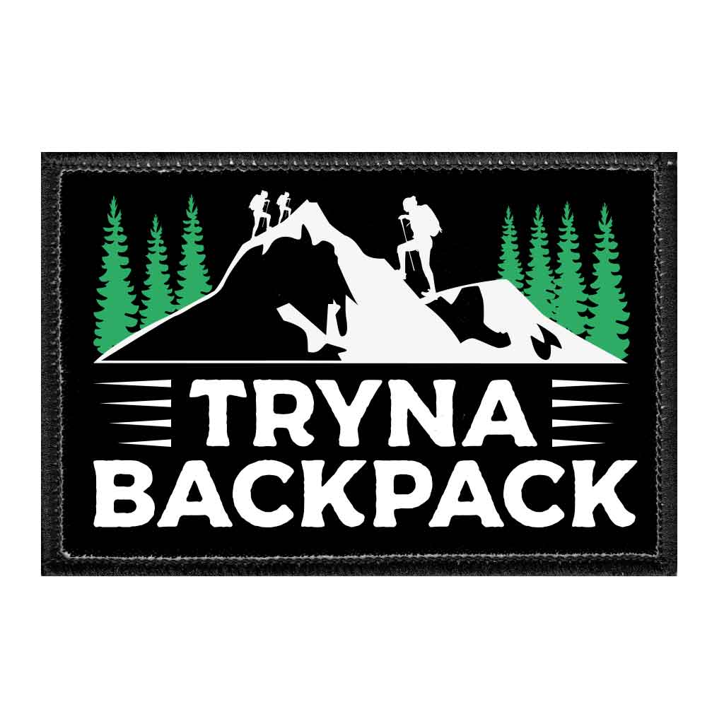 Tryna Backpack - Removable Patch - Pull Patch - Removable Patches That Stick To Your Gear