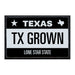 TX Grown - Texas License Plate - Removable Patch - Pull Patch - Removable Patches For Authentic Flexfit and Snapback Hats