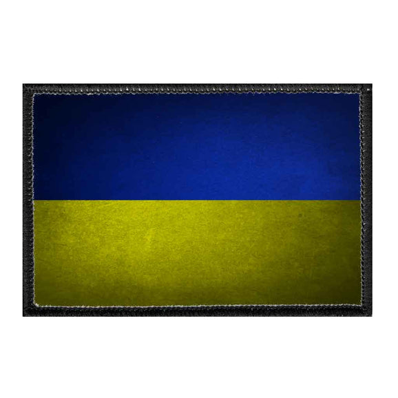Ukraine Flag - Color - Distressed - Removable Patch - Pull Patch - Removable Patches For Authentic Flexfit and Snapback Hats