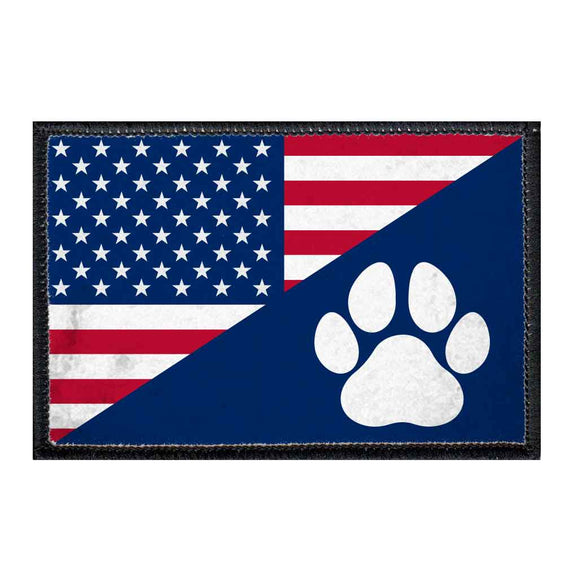 US Paw Flag - Removable Patch - Pull Patch - Removable Patches For Authentic Flexfit and Snapback Hats