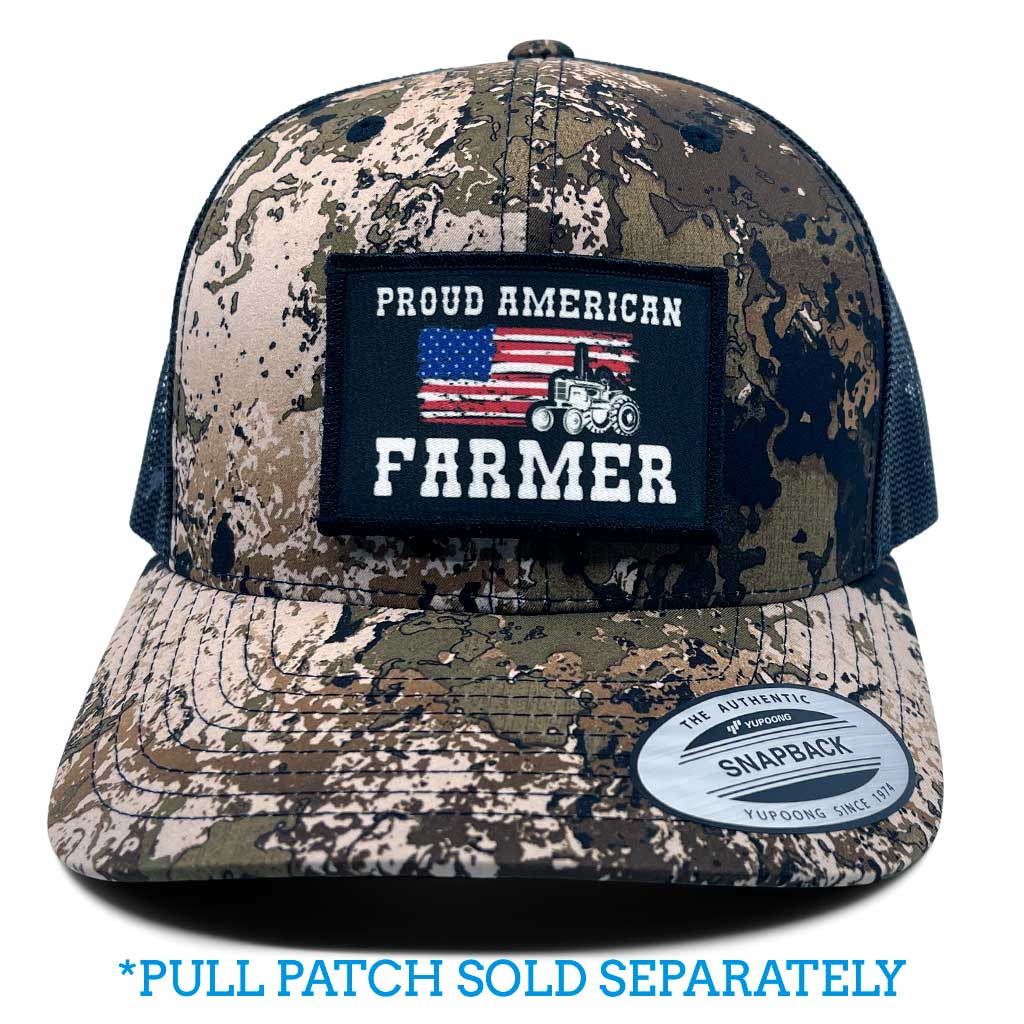 Multicam Classic Trucker - Flat Bill - Pull Patch Hat by Snapback - Camo and Black