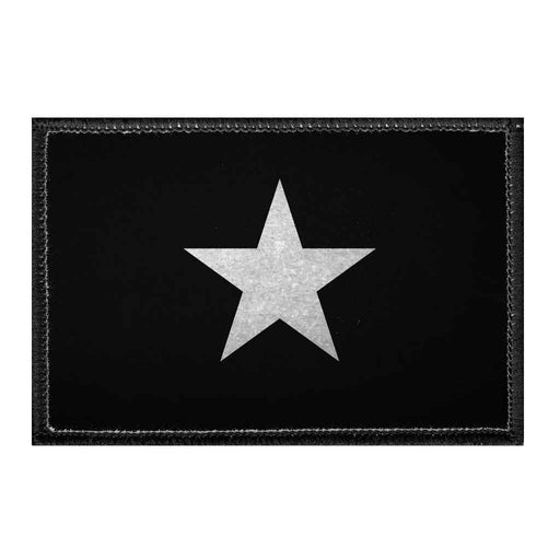 Vietnam Flag - Black and White - Distressed - Removable Patch - Pull Patch - Removable Patches For Authentic Flexfit and Snapback Hats