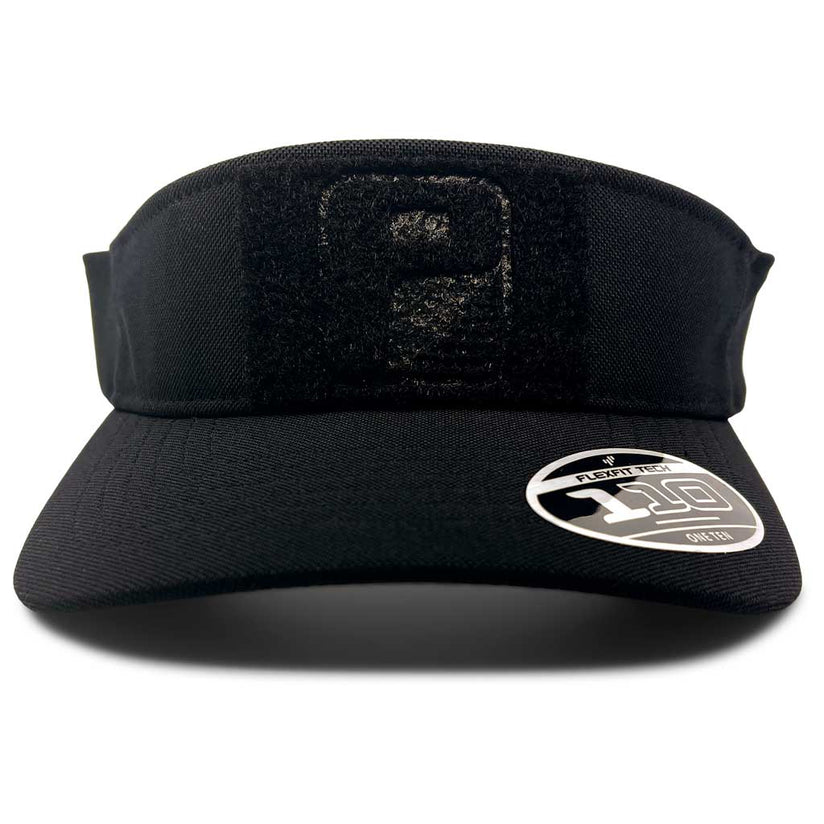 Visor - Curved Bill - Black - Flexfit + Snapback Hat by Pull Patch