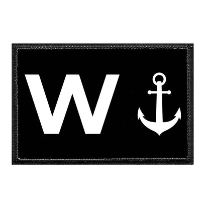 W - Anchor - Removable Patch - Pull Patch - Removable Patches For Authentic Flexfit and Snapback Hats