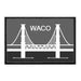 Waco City Flag - Black and White - Removable Patch - Pull Patch - Removable Patches For Authentic Flexfit and Snapback Hats