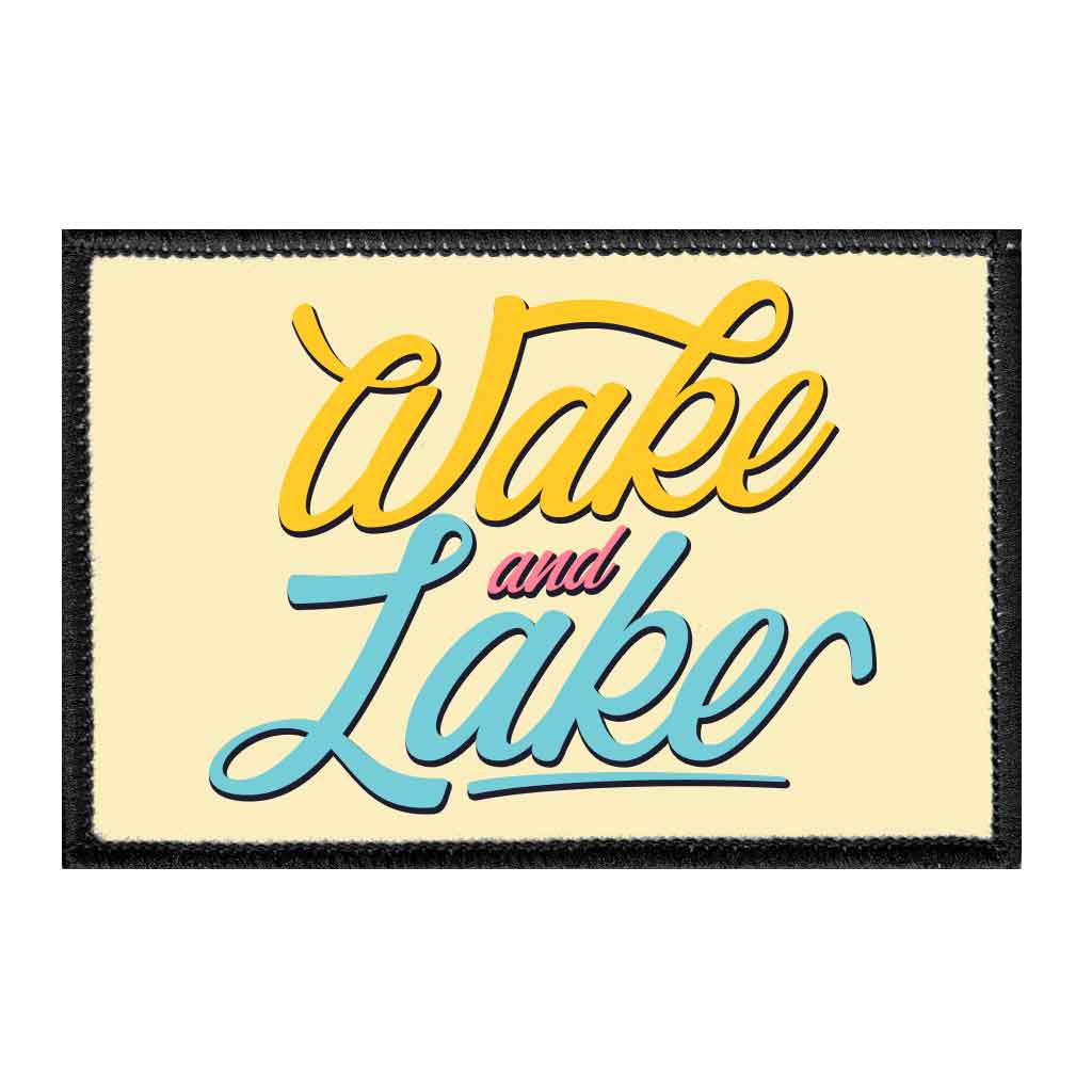 Wake And Lake - Removable Patch - Pull Patch - Removable Patches For Authentic Flexfit and Snapback Hats
