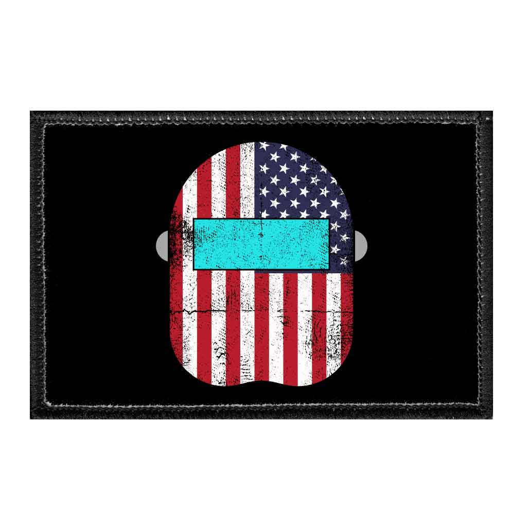 Welder Mask - US Flag - Removable Patch - Pull Patch - Removable Patches For Authentic Flexfit and Snapback Hats