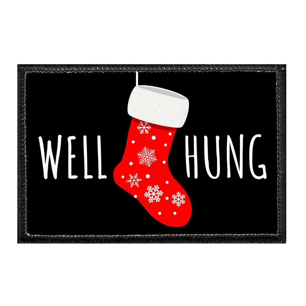 Well Hung - Stocking - Removable Patch - Pull Patch - Removable Patches For Authentic Flexfit and Snapback Hats