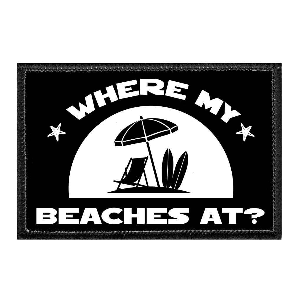 Where My Beach At? - Removable Patch - Pull Patch - Removable Patches For Authentic Flexfit and Snapback Hats