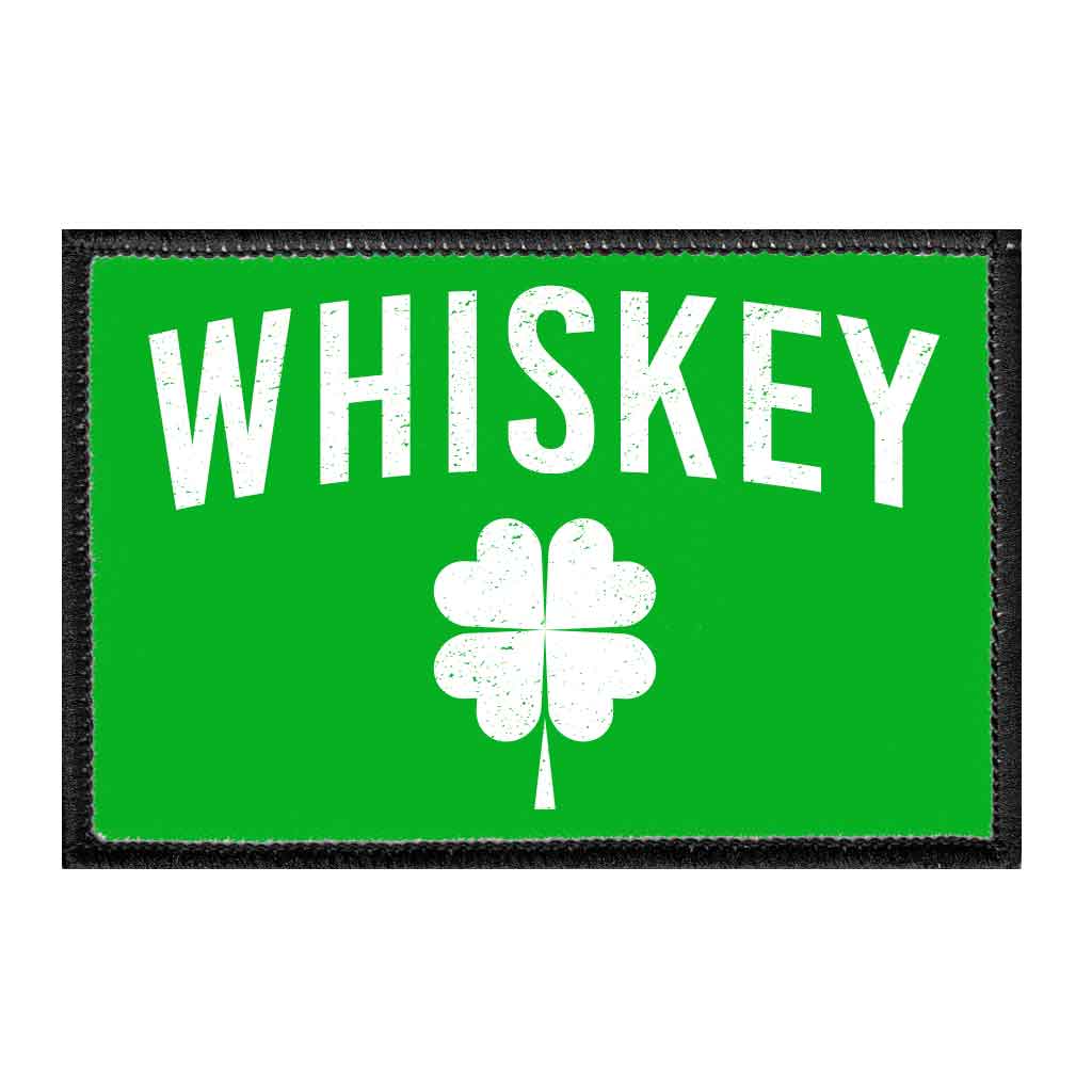 Whiskey Shamrock - Removable Patch - Pull Patch - Removable Patches For Authentic Flexfit and Snapback Hats