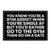 You Know You're A Gym Addict When You're Single AF But You'd Rather Go To The Gym Than Go On A Date - Removable Patch - Pull Patch - Removable Patches That Stick To Your Gear