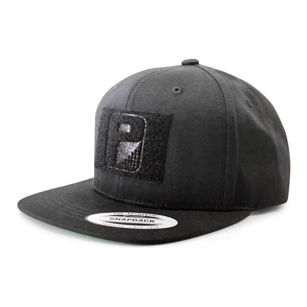 Youth Pro-Style Twill Pull Patch Hat By Snapback - Black - Pull Patch - Removable Patches For Authentic Flexfit and Snapback Hats